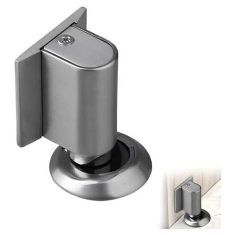 Butée de porte magnétique pour utilisation au sol (Nouveauté 2025) - Butée de porte magnétique avec ruban adhésif et vis, amortisseur de porte auto-adhésif, protection murale, support de porte pour ch (1/4)
