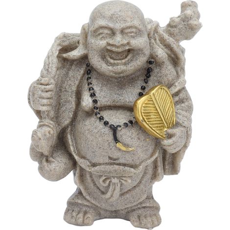 Lachende Buddha-Figur aus Kunstharz, 8 cm, Dekoration für Zuhause oder Büro, Geschenkidee, Sammlerstück