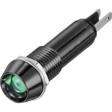 TRU COMPONENTS TC-12358856 Luce di segnalazione a LED Verde 12 V/DC, 24 V/DC 10 mm 40 ° 1 pz. (1/2)