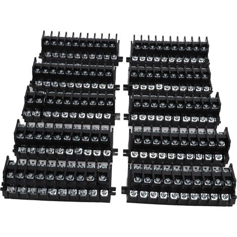 Bornier de rail DIN 30A 600V, 100 pièces, double rangée, connecteur à vis TBD-30, installation sur rail (1/5)