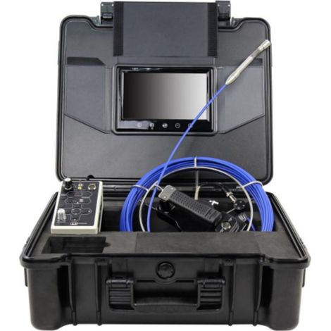 Videocamera per ispezione tubazioni cavo da 30 m con valigetta e schermo LCD 9" - WA2 (1/4)