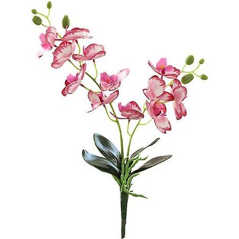 Fleur artificielle simulant une orchidée colorée en plastique, sans arrosage, pour la décoration intérieure.violet clair (1/5)
