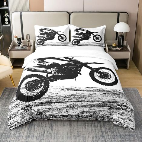 Housse de couette 100 % coton 155 x 220 cm, housse de couette pour enfants, adultes et hommes, parure de lit de sport extrême, décoration de chambre à coucher (1/5)