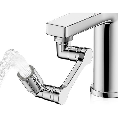 Embout robinet cuisine, rallonge robinet cuisine 2 modes réglables extension robinet cuisine, pour aérateurs pour robinets cuisine et robinets de salle de bain (1/5)