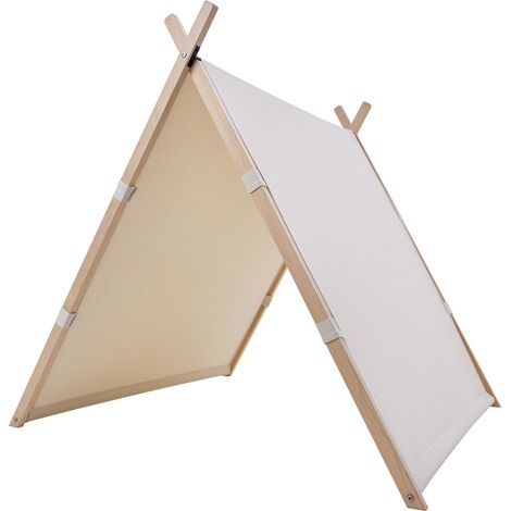 Sunny Como - Tente Tipi Couleur Crème, Chambre Bebe A Partir De 2 Ans 100 % Coton Naturel En Bois Fsc 100 % Intérieur 107 Cm X 123 Cm (1/5)