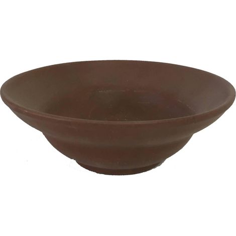 MINI VASO IN TERRACOTTA MARRONE DIAM cm 15 X h 6 Bx base 6,5 CA 15 (1/2)