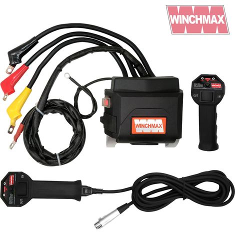 Complete 12v Winch Control Box 'SL' Type 1. For up to 20,000lb. Twin Wireless Remotes.