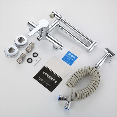 Robinet de remplissage de pot Pilote en laiton 100% solide de haute qualité monté avec pistolet de pulvérisateur de pulvérisation à double articulation robinet de cuisine robinet robinet robinet froid (1/5)