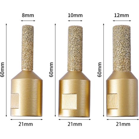 Adaptateur M14 de 12 mm pour fraise diamantée, outils abrasifs pour ardoise, marbre, quartz et pierre, outil de raccordement utilitaire pour meuleuse d'angle (1/5)