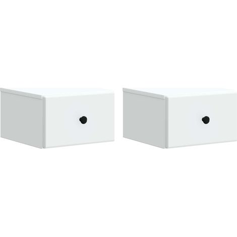 Mesita de Noche de Pared con cajón 2 pcs 34,5 x 33 x 20 cm (1/5)
