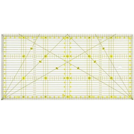 Ahlsen 15 x 30 cm Règle de patchwork avec indications d'angles, Règle couture précise pour le quilting, la couture et le patchwork (1/5)