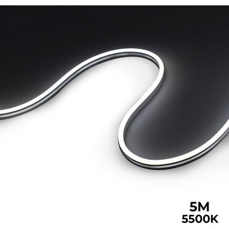 Néon LED flexible 24V DC - 6x13mm - 5 mètres - Kit complet - - Blanc Froid (1/5)