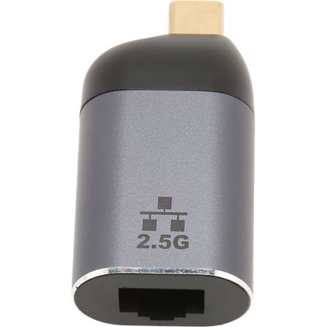 Adaptateur USB-C vers RJ45 2500 Mbps, Plug and Play, boîtier en alliage d'aluminium, pour ordinateur portable et tablette. (1/5)