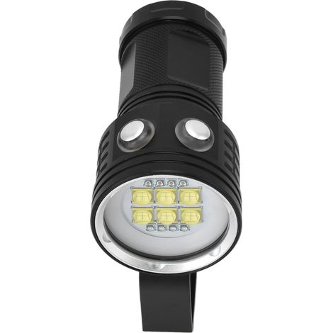 Lampe de plongée avec 14 LED, étanche IPX8, 3 couleurs, 7 modes, portable, jusqu'à 100 m de profondeur, lampe torche pour photographie sous-marine (1/5)