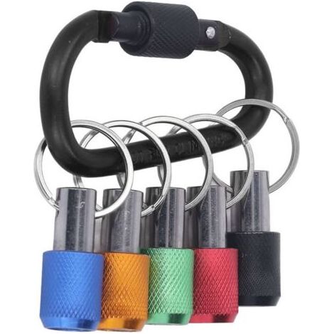 Porte-embouts de tournevis portables en alliage d\'aluminium - Porte-embouts de tournevis à changement rapide - Support pour tournevis hexagonal 1/4 (1/4)
