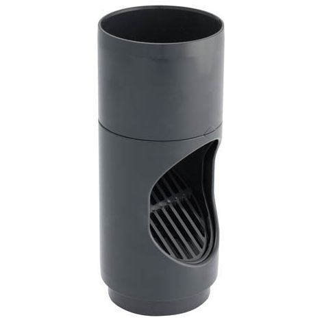 Nicoll – Piège à feuilles Ø80 mm en PVC anthracite – Raccord esthétique pour gouttière – Grille amovible pour nettoyage facile