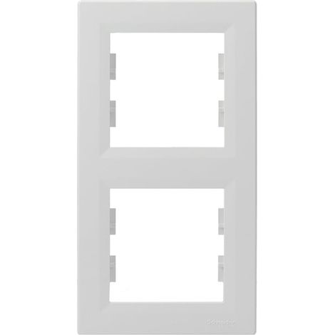 Cadre vertical pour prise et interrupteur Blanc (1/4)
