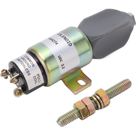 Électrovanne d'arrêt moteur 3864274 pour engins Cummins, 12V, modèle 1751 2467U1B1S5A (1/5)