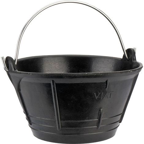 Seau Caoutchouc Noir 10l Robuste, Souple Et Durable Pour Tous Usages. - Viat