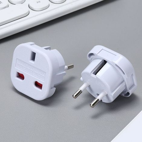 Adaptateur de voyage UE -Adaptateur de prise britannique vers européenne-Convertisseur de prise Royaume-Uni vers UE de type C, E, F (1/5)