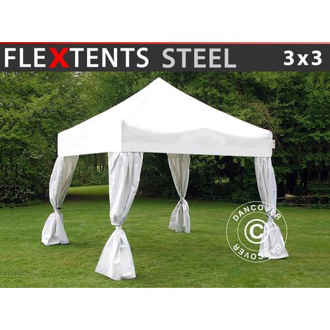 Carpa plegable Carpa Rapida FleXtents Steel 3x3m Blanco, incl. 4 (1/2)