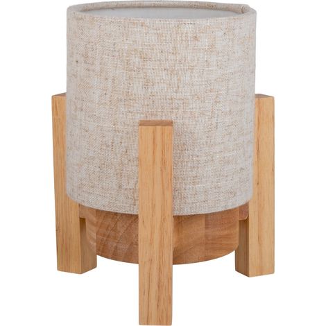 Naeve MADITA Lampe de table cylindrique LED rechargeable à intensité variable de 19 cm Nature 2955 K Capteur tactile (1/5)