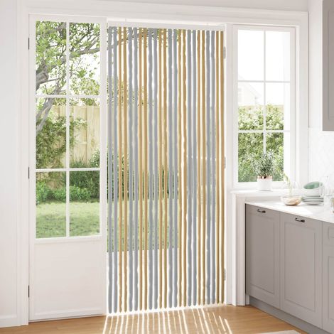 vidaXL Rideau anti-insectes en chenille Gris et Beige 100 x 230 cm (1/5)