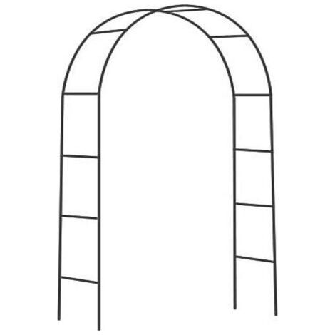 royaluxe -Arche déco en fer noir - Structure de soutien pour plantes grimpantes et décoration de jardin--240cm140cm38cm (1/5)