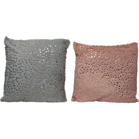 CUSCINO POLI PELLICCIATO ASSORTITO 43X43