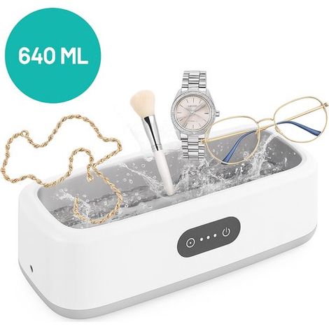 Nettoyeur à ultrasons - XXL 640 ml - Nettoyeurs à ultrasons - Bain de lunettes - Nettoyeur à ultrasons pour lunettes - Nettoyeur de lunettes - Nettoyeur de bijoux - La plus grande capacité de sa catég (1/5)