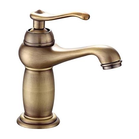 Mitigeur de lavabo, laiton/cuivre, pour vasque et sanitaires (1/5)
