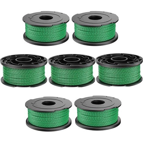 Bobine de fil pour Black et Decker GL7033 GL8033 GL9035 A6486 débroussailleuse sans fil 2,0 mm 6,1 m, Bobine de fil rechange Coupe Bordure pour Black and Decker A6486 (7pcs) (1/5)