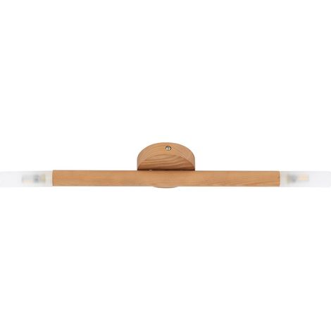 Deckenleuchte Metall Glas G9 Kiefer Weiß 2-flammig länglich Modern Deckenlampe