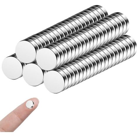 100 pezzi 8 x 2 mm magneti rotondi estremamente potenti, piccoli e potenti magneti al neodimio per frigorifero, mini magneti, per frigorifero, foto, lavori creativi, biglietti, lavagne, calendari