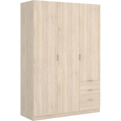 ESSEN Armario 3 puertas 3 cajones natural (1/3)