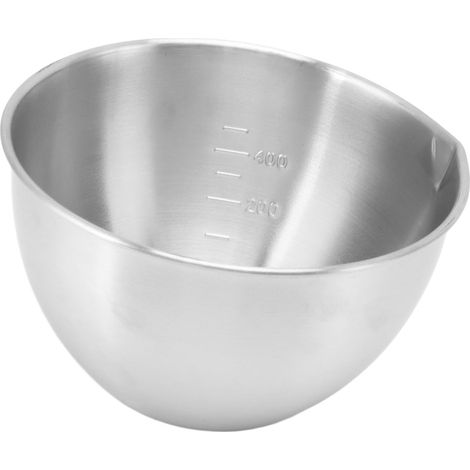 Bol de mélange en acier inoxydable 304 épais, gradué, compatible lave-vaisselle et réfrigérateur, pour salade, fruit, pâtisserie - Type C (1/5)