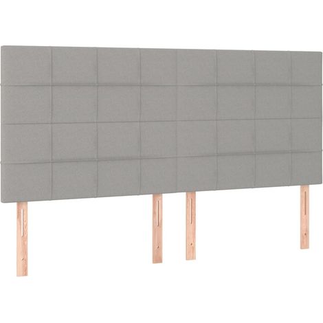Maison Exclusive - Testiera Grigio Chiaro 180x5x118/128 cm Tessuto