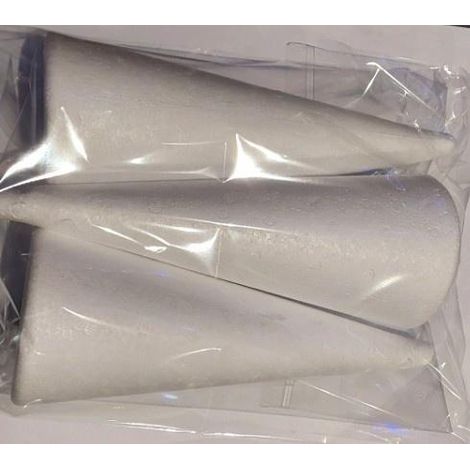Conos de espuma de poliestireno de 25 cm, 3 unidades