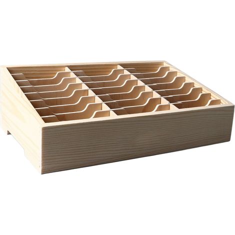 24 compartiments boîte de rangement bureau en bois organisateur téléphone portable smartphone réunion bureau multi rack (1/5)