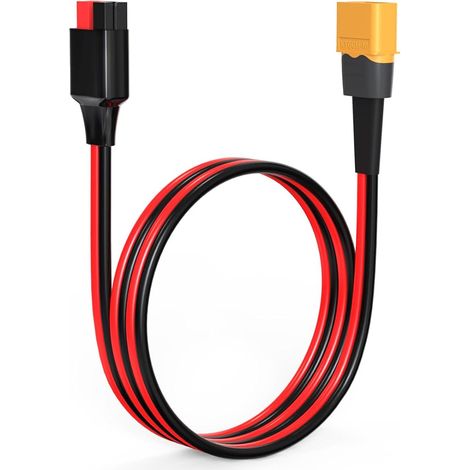 XT60 vers adaptateur Anderson, câble connecteur XT60 mâle vers Anderson 12 AWG pour station d'alimentation portable, batterie UAV RC (60 cm) (1/5)