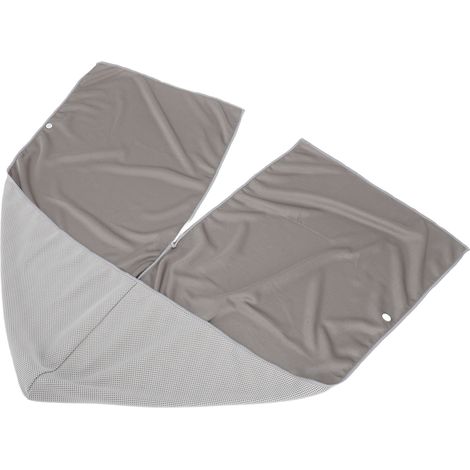 Serviette de sport à capuche rafraîchissante, anti-UV, séchage rapide, idéale pour randonnée et plage, couleur grise (1/5)