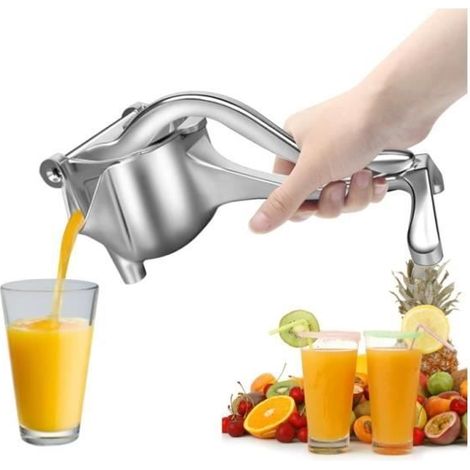 (Acier inoxydable)Presse Agrumes - Haute Qualité - Acier Inoxydable - Poignée Ergonomique - Design Portable - Facile à Utiliser (1/4)