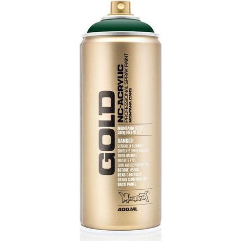 Bombe de peinture - Gold - Acrylique - Jungle green - G6080 - 400ml - Montana Cans (1/2)