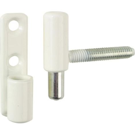 Fiches femelles type P38 nœud Ø 13 mm finition blanc RAL 9010 vis cachées pour menuiserie PVC B504 - OTLAV (1/2)