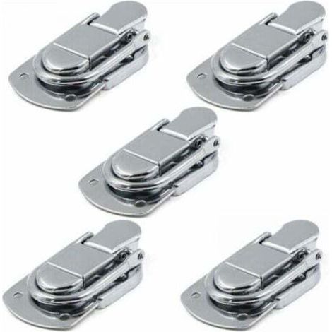 Fermeture à Levier Fermoir à Bascule Loquets Verrou 5 pcs Loquet à Bascule en Acier Inoxydable pour Coffret, Cadeaux Boîte, Tiroir, Armoire, Trousse médical, Coffre à Outils (1/4)
