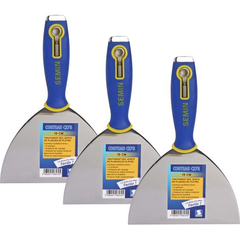 Lot de 3 couteaux à enduire multifonctions Semin CE 78 - 15 cm (1/5)