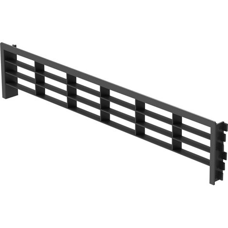 SOTECH Lüftungsgitter für Sockelleisten 396 x 83 mm (Einlassmaß 384 x 75 mm) Abluftgitter passend für Blendendicke 13, 16 und 19 mm, für den Einsatz in Küche & Bad, schwarz (1/4)