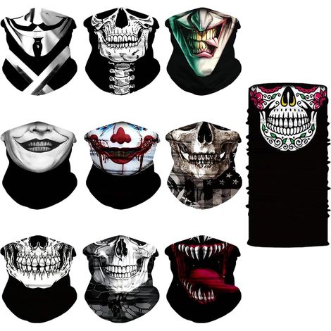 Yugilin 10 Pièces Tour de Cou moto Design Sans Coutures Foulard Homme (1/5)