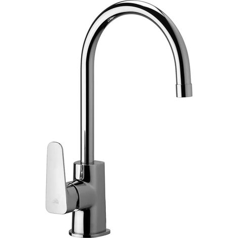 Miscelatore per lavello Paffoni Sly canna alta orientabile in ottone cromo (1/2)