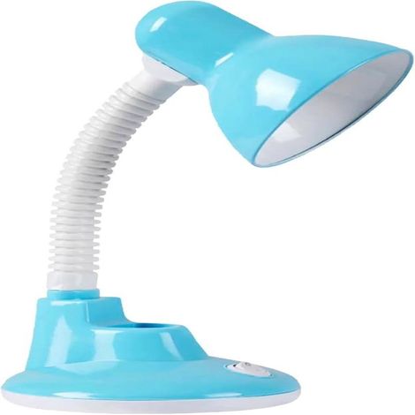 Lampe de bureau Flexo pour bébé, en métal bleu, design élégant, idéale pour la lecture et le travail, compatible E27 (1/5)
